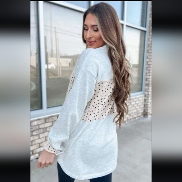 New Leopard spot patchwork shacket - Picture 5 of 16